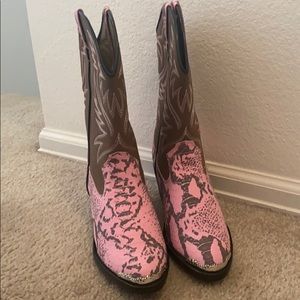Brand new Roper boots: pink and brown